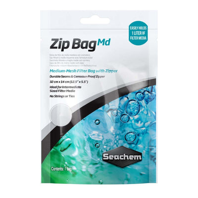 Seachem Laboratories Mesh Filter Bag with Zipper MD mesh, White, 1ea/12.5In X 5.5 in