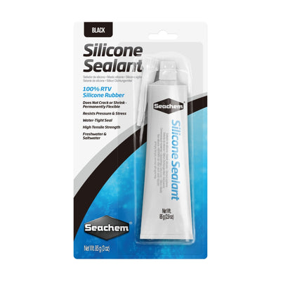 Seachem Laboratories Silicone Sealant and Adhesive Black, 1ea/3 oz.