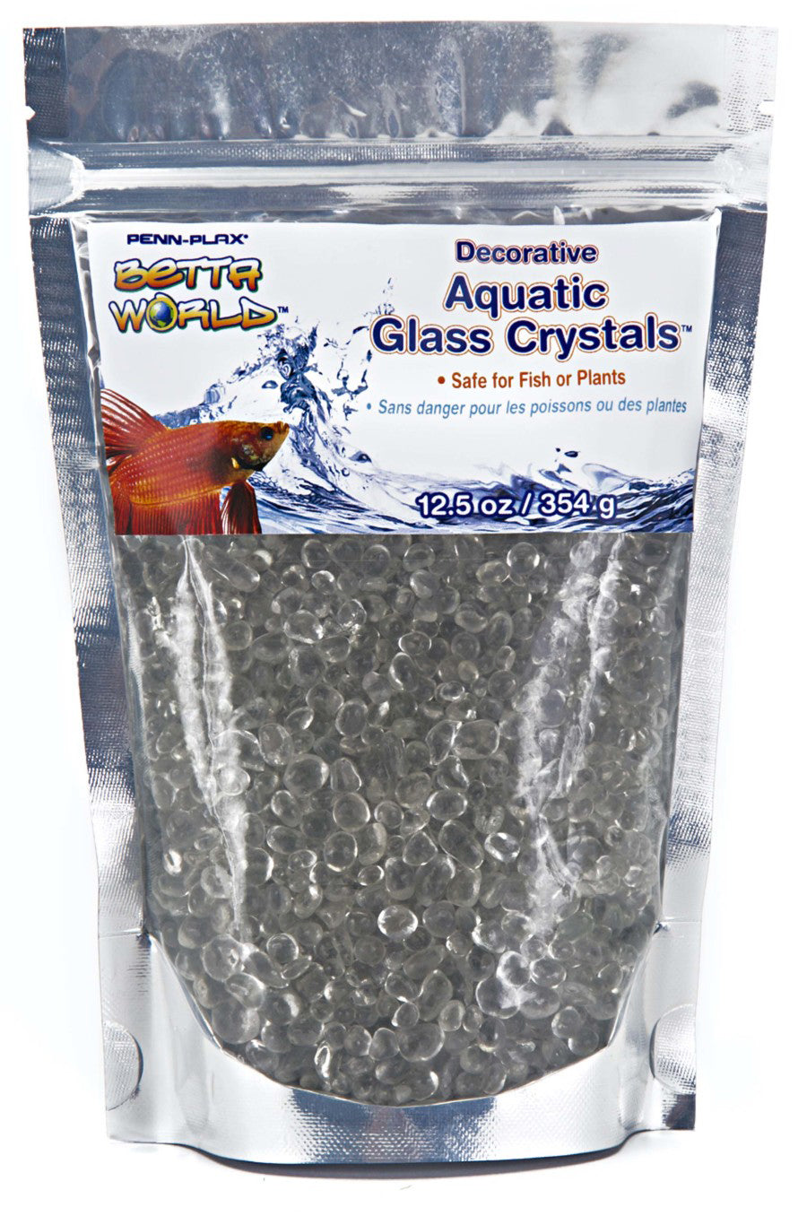 Penn-Plax Betta World Aquatic Glass Crystal Décor White 1ea/12.5 oz