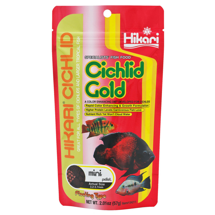 Hikari USA Cichlid Gold Pellets Fish Food 1ea/2 oz, Mini