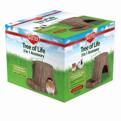 Kaytee Tree of Life 3-in-1 Pet Habitat Accessory Brown 1ea/Large