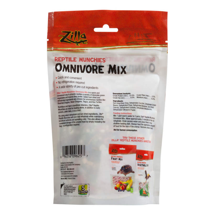 Zilla Reptile Munchies Omnivore 1ea/Resealable Bag, 4 oz