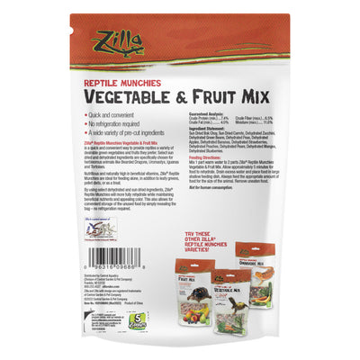 Zilla Reptile Munchies Vegetable and Fruit Mix 1ea/4 oz