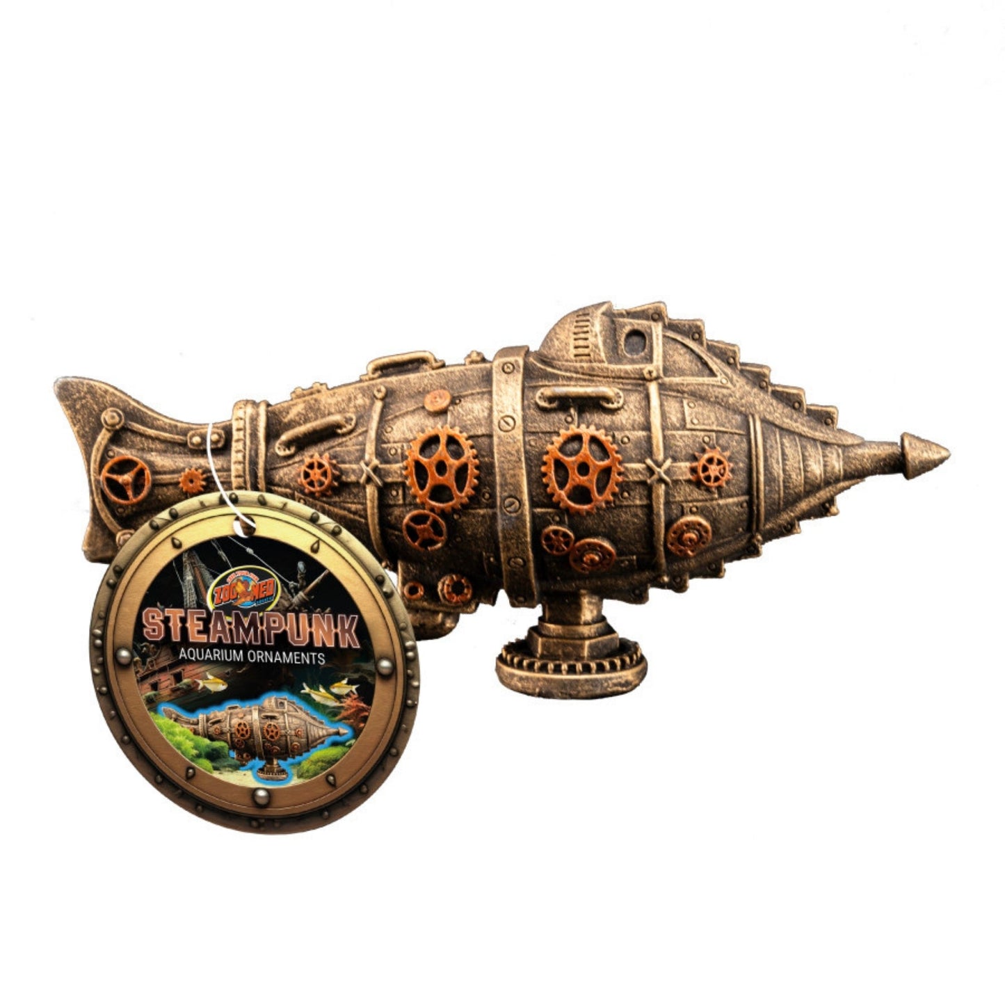 Zoo Med Steampunk Ornament Submarine, 1ea/One Size