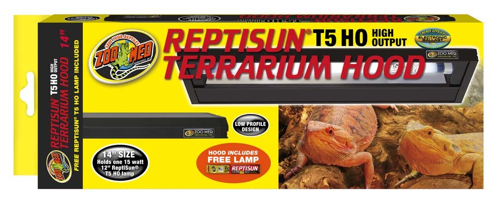 Zoo Med ReptiSun T5 HO High Output Terrarium Hood 1ea/14 in