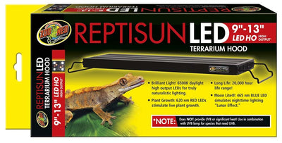 Zoo Med ReptiSun LED Terrarium Hood Black 1ea/9 In - 13 in