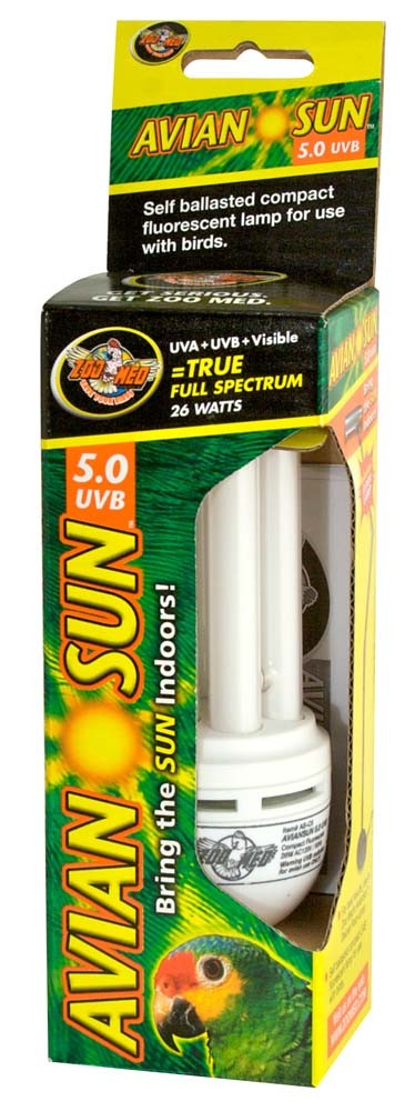 Zoo Med Avian Sun 5.0 UVB Compact Fluorescent Lamp White 1ea