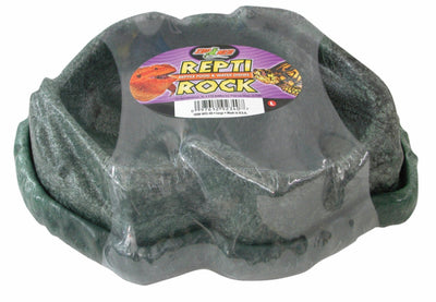 Zoo Med Combo Repti Rock Food and Water Dish Black 1ea/LG