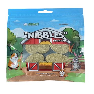 A and E Cages Barnyard Nibbles Hay Chew Small Animal Bites Heart 4pc