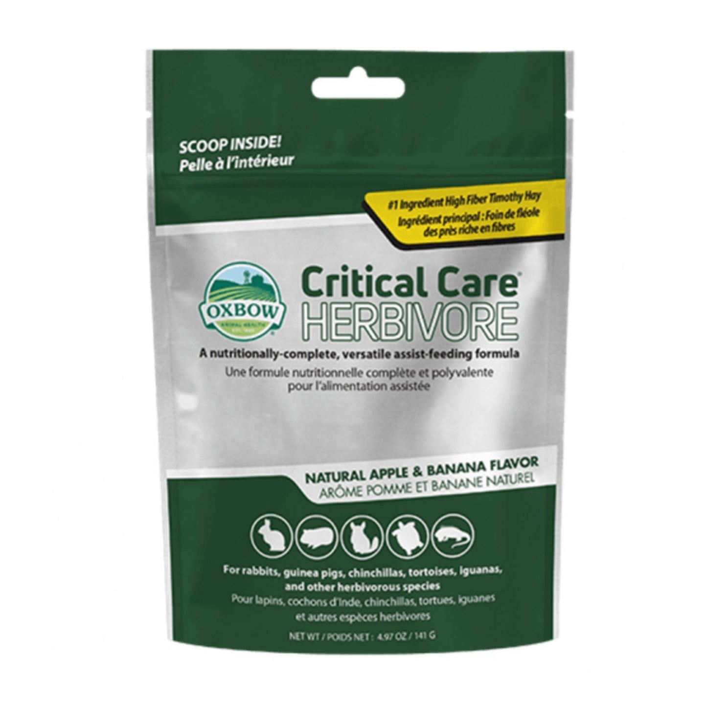 Oxbow Animal Health Critical Care Herbivore Feeding Formula Apple  Banana, 1ea/4.97 oz