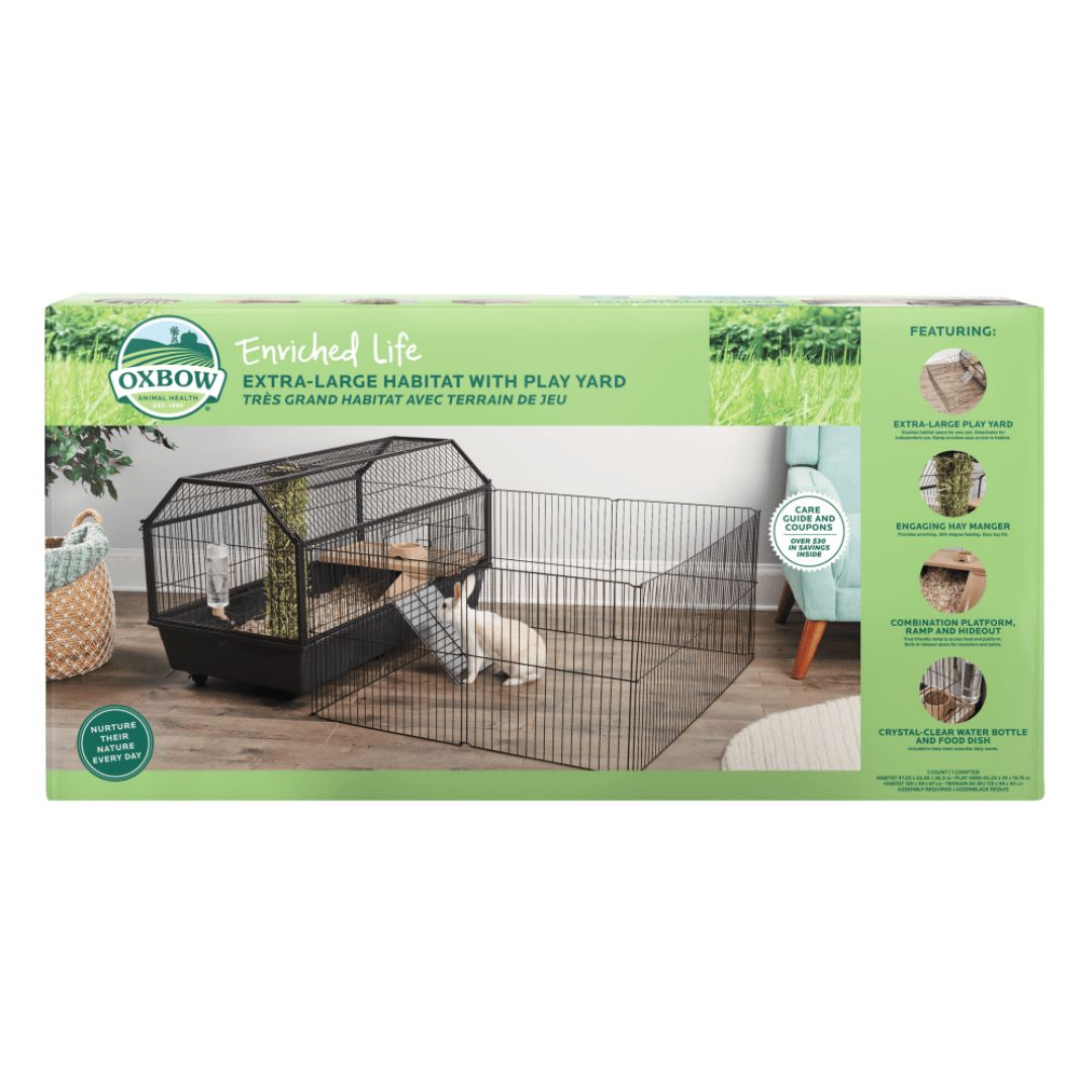 Oxbow Animal Health Enriched Life Small Animal Habitat w/Play Yard 1ea/XL