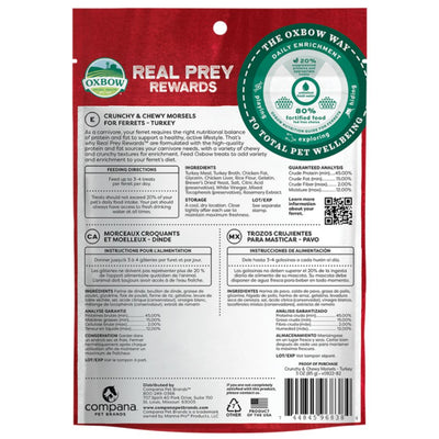 Oxbow Small Animal Real Prey Rewards Treat Turkey 3oz.