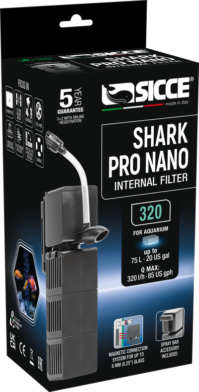 Sicce Shark Pro Nano Internal Filter 1ea/320