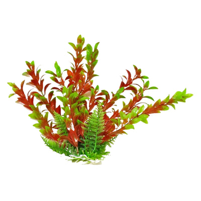 Aquatop Hygro Aquarium Plant with Weighted Base Green, Red 1ea/9 in