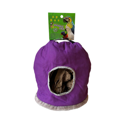 A & E Cages Happy Beaks Snuggle Sack Bird Hut Assorted  1ea/XL